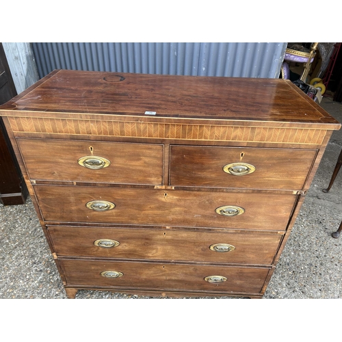 36 - A large mahogany chest of five drawers