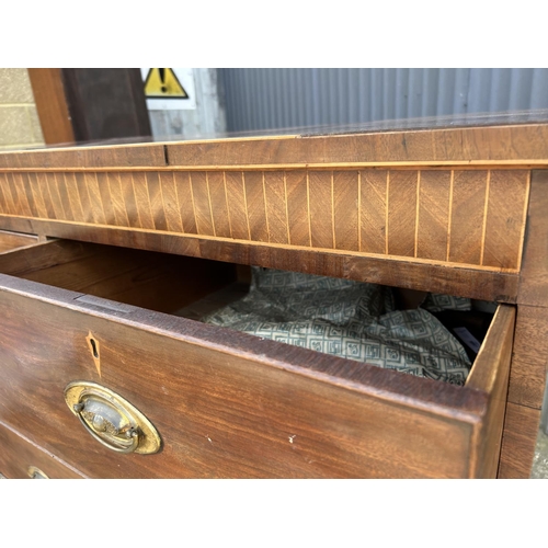 36 - A large mahogany chest of five drawers