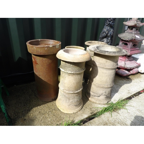 375 - Five chimney pots