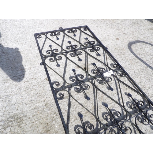 379 - An ornate iron panel 85x64