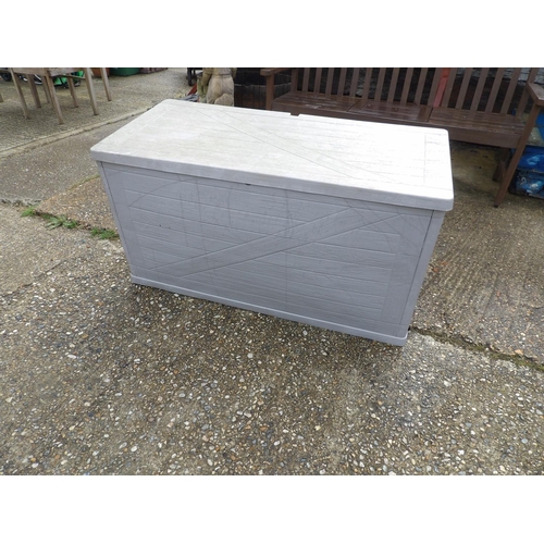 390 - A modern grey garden storage box