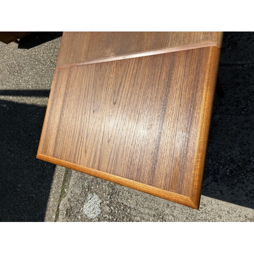 4 - A danish teak drawer leaf dining table MARKED ACO MOBLER by AXEL CHRISTENSEN 138x93x75 (closed)