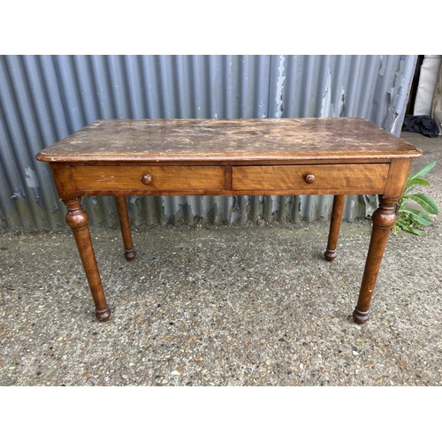 40 - Victorian two drawer table 113x69x64