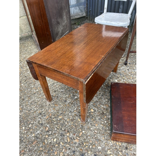 44 - Mahogany occasional table, painted chair and games board