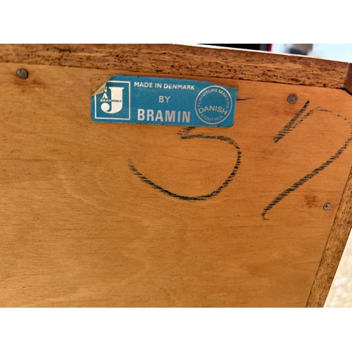 6 - A danish teak sideboard marked BRAMIN 225x45x80