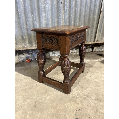 68 - A 19th century carved oak joint stool 46 x28x45