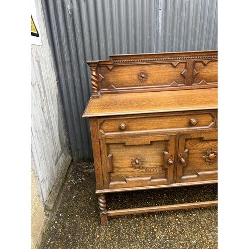 77 - A good quality large 1920's oak buffet sideboard 180x60x130