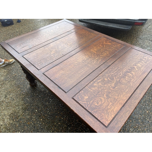 78 - A very large barley twist drawer leaf dining table 156x68x77