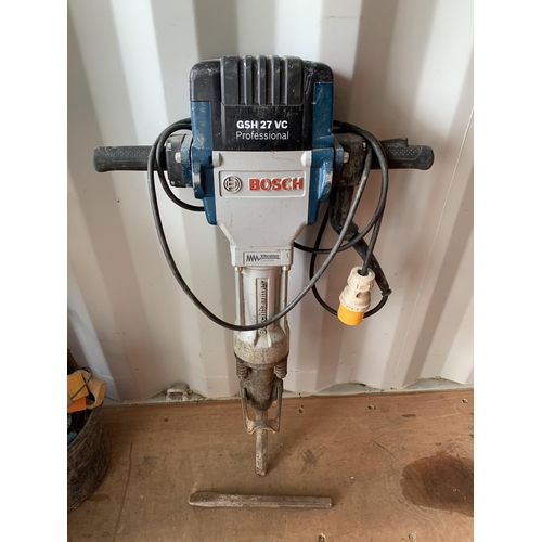 415 - Bosch 110v Breaker GSH27VC professional with two chisels, working order