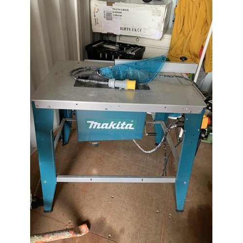 418 - Makita 110v Sawbench, working