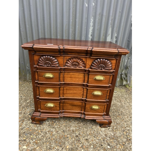 117 - An Indonesian hardwood chest of drawers 70x70x40