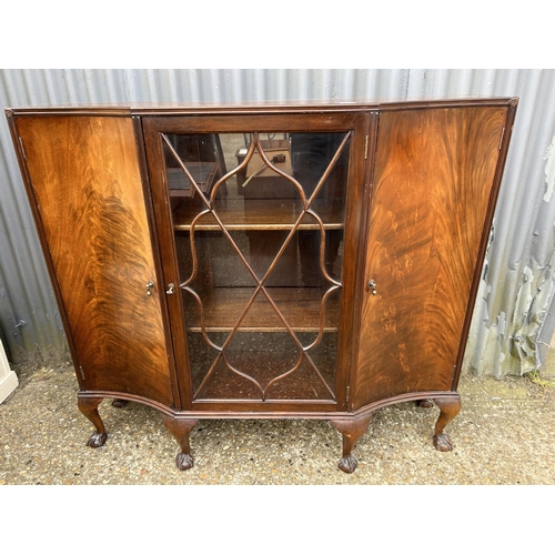 121 - A reproduction mahogany cabinet 130x30x120