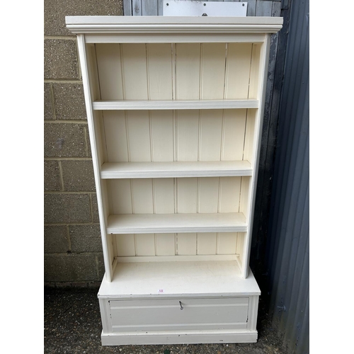 122 - An Edwardian white painted bookcase 88x24x140