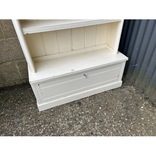 122 - An Edwardian white painted bookcase 88x24x140
