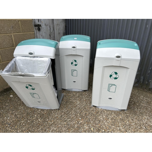 134 - Three GLASDON NEXUS waste paper recycling bins