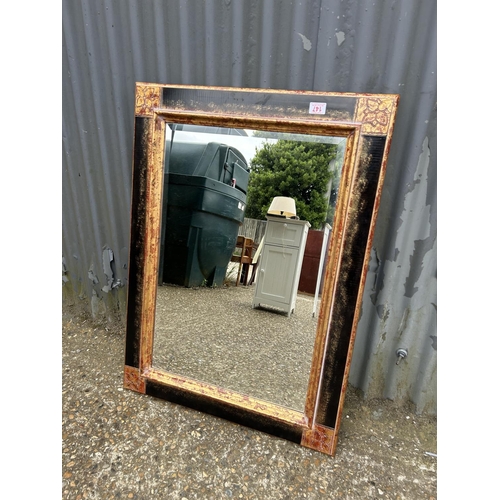 147 - A large framed modern mirror 78x50
