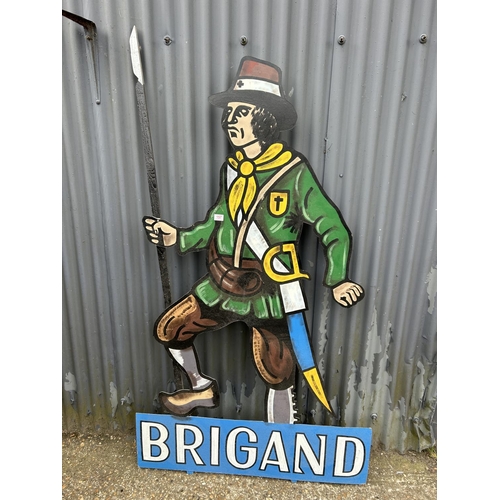 158 - A large wooden BRIGAND SIGN