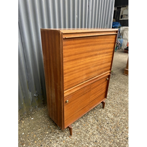 195 - A mid century teak bureau 77x28x100