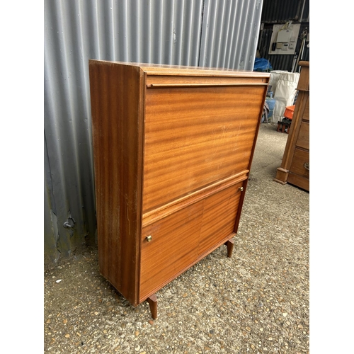 195 - A mid century teak bureau 77x28x100