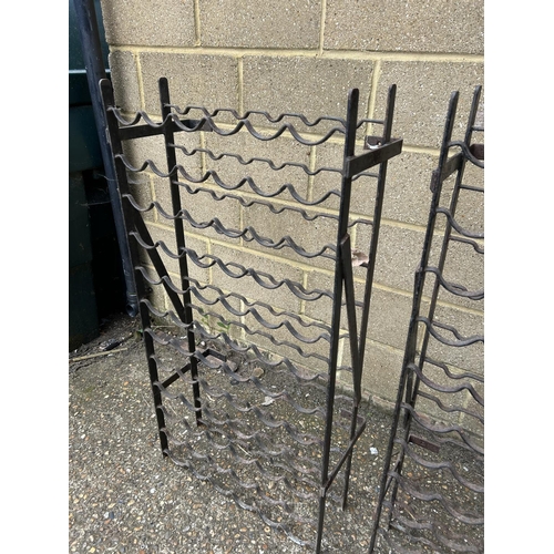 206 - A pair of iron wine racks 62x120