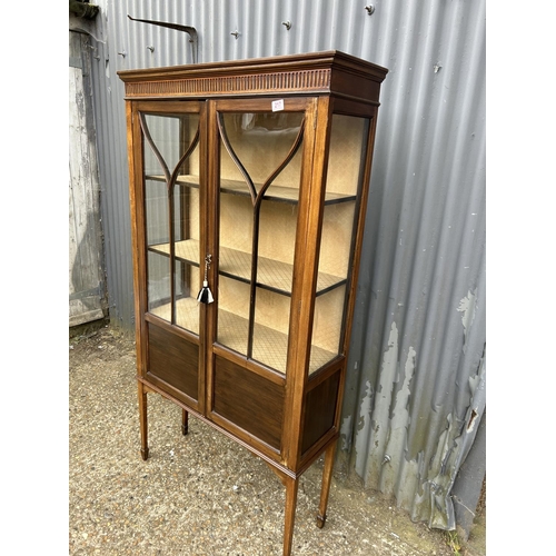 217 - An Edwardian mahogany display cabinet 90x30x170