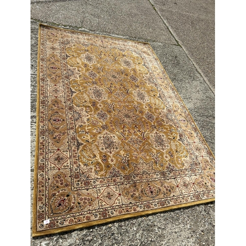 30 - Large yellow pattern carpet, 300 x 200cms