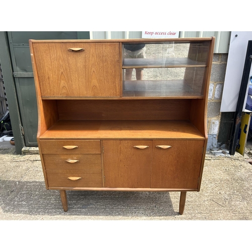 106 - A mid century teak high back sideboard 120x40x 140