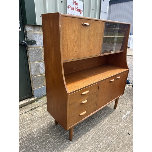 106 - A mid century teak high back sideboard 120x40x 140