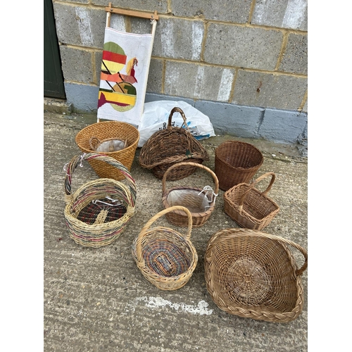 118 - Basketware and tapestry