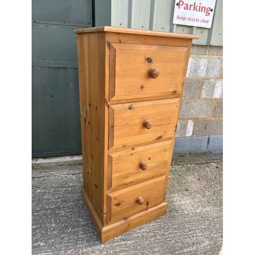 135 - A solid line tallboy chest of drawers 54x46x127