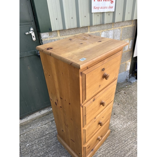 135 - A solid line tallboy chest of drawers 54x46x127