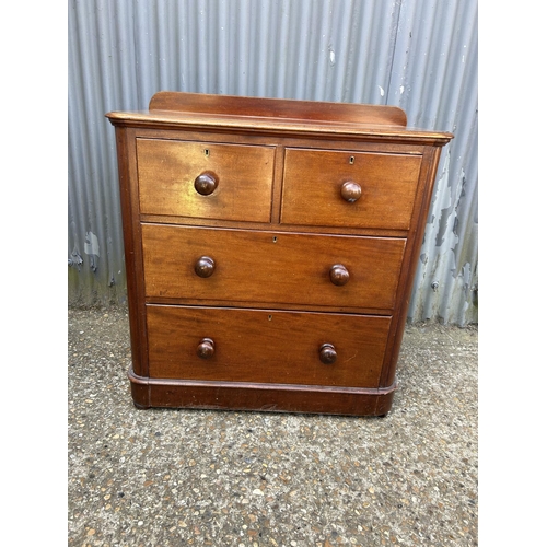 160a - A Victorian mahogany chest of four drawers  91x50x90