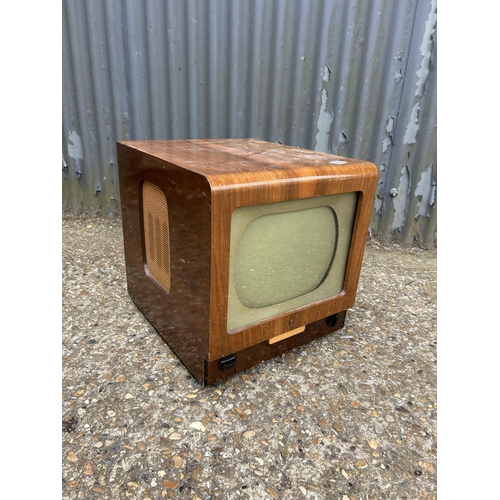 205 - A vintage walnut cased television 40x46x44