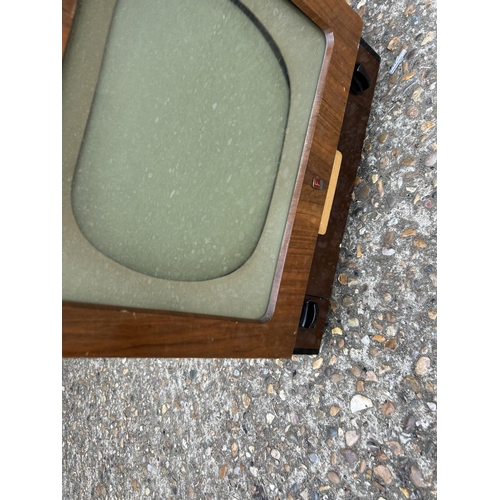 205 - A vintage walnut cased television 40x46x44