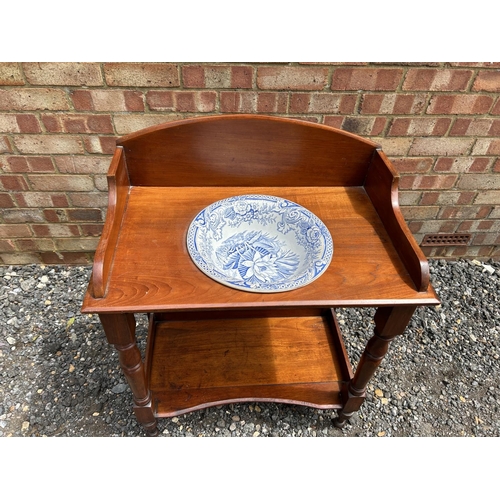 30 - A mahogany washstand with bowl