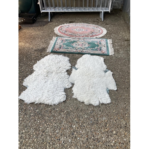 371 - Two Chinese rug and two Woolley rugs