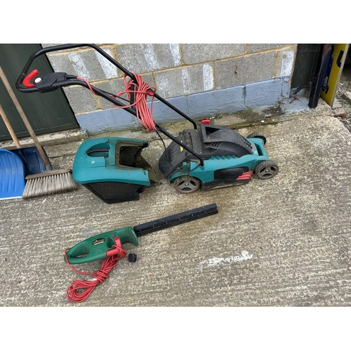 56 - Bosch electric mower and electric hedger