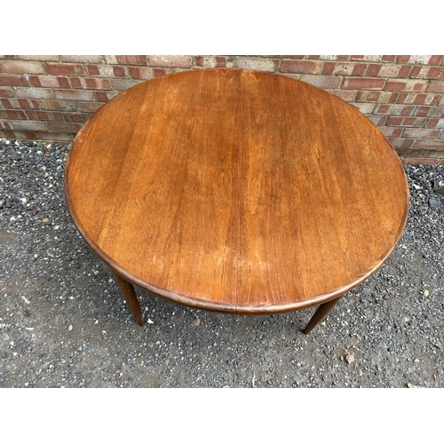 67 - A g plan teak circular dining table 120cm round