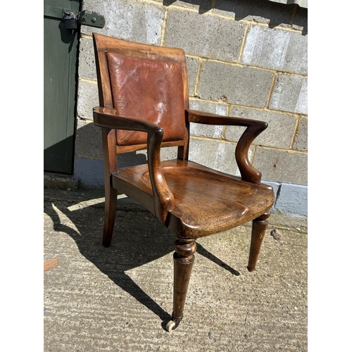 89 - A mahogany desk chair