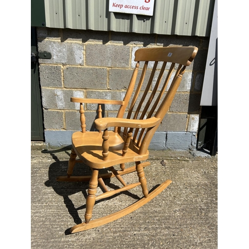 90 - A farmhouse style Windsor rocking chair