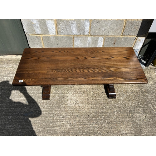 92 - A webber oak coffee table 137x55x44