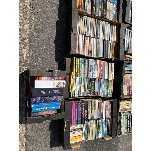 10A - A collection of 21 trays of SCI FI and Thriller Books and novels