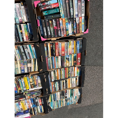 10A - A collection of 21 trays of SCI FI and Thriller Books and novels