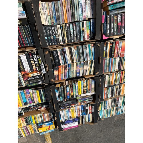 10A - A collection of 21 trays of SCI FI and Thriller Books and novels