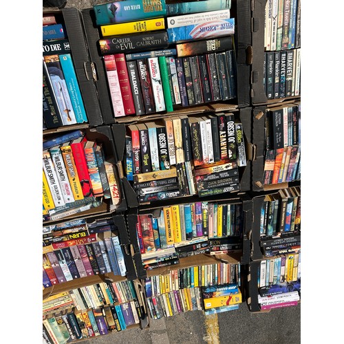 10A - A collection of 21 trays of SCI FI and Thriller Books and novels