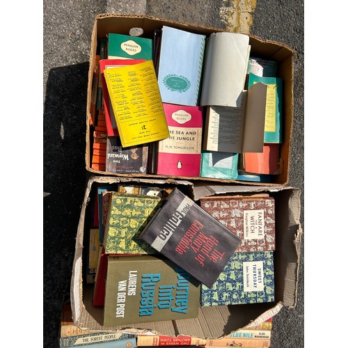 10B - Four trays of vintage books