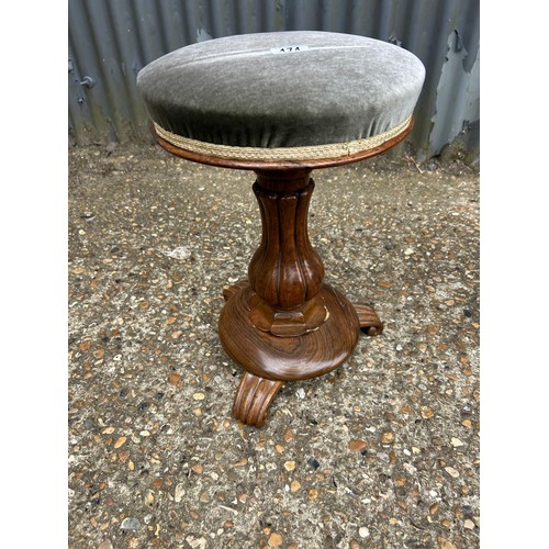 174 - Two victorian rosewood telescopic piano stools