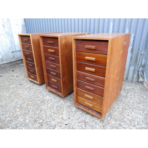 111 - Three mid century teak of drawers 33x60x77