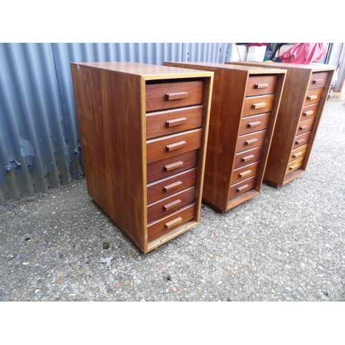 111 - Three mid century teak of drawers 33x60x77