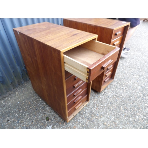 111 - Three mid century teak of drawers 33x60x77